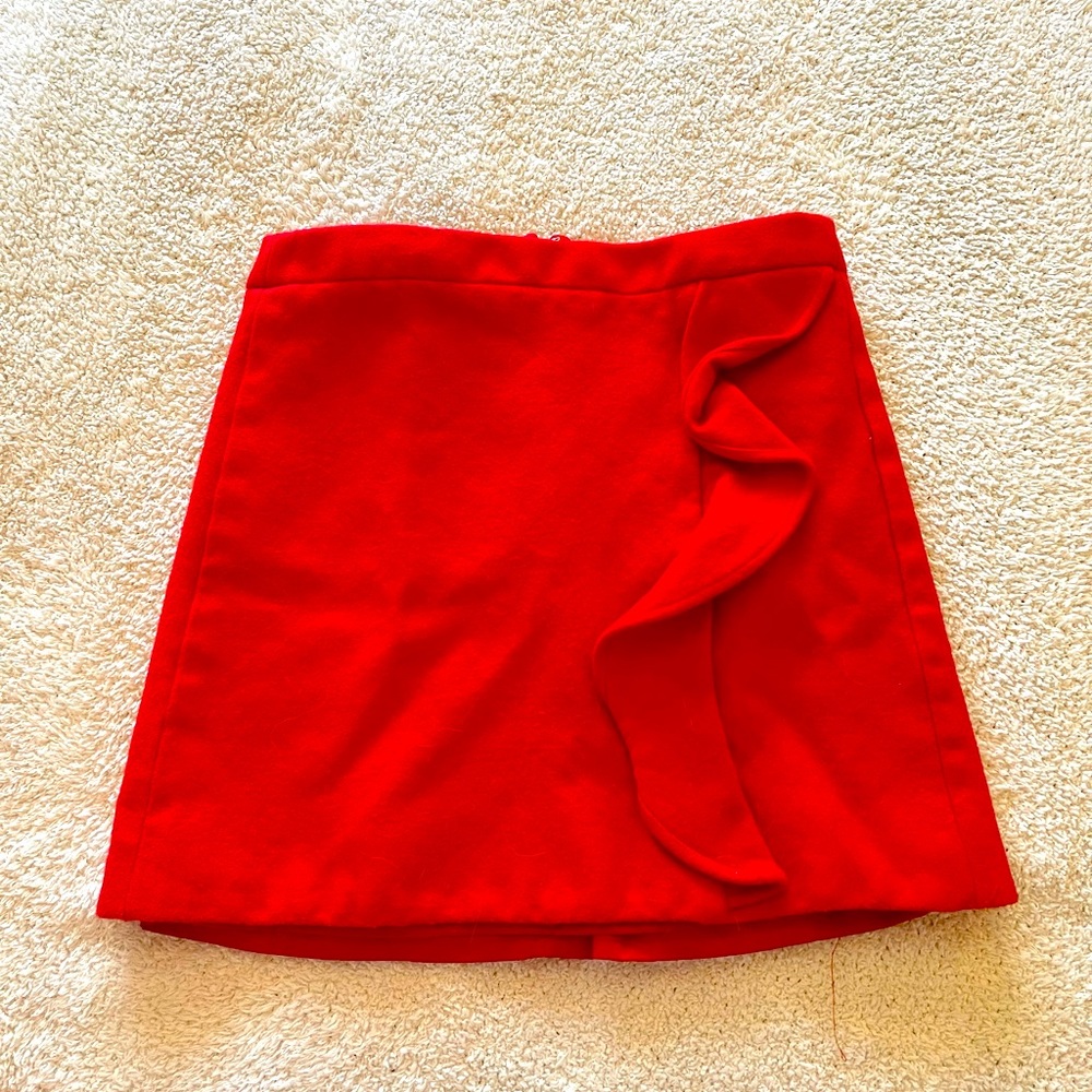 J. Crew Ruffle Wool Skirt